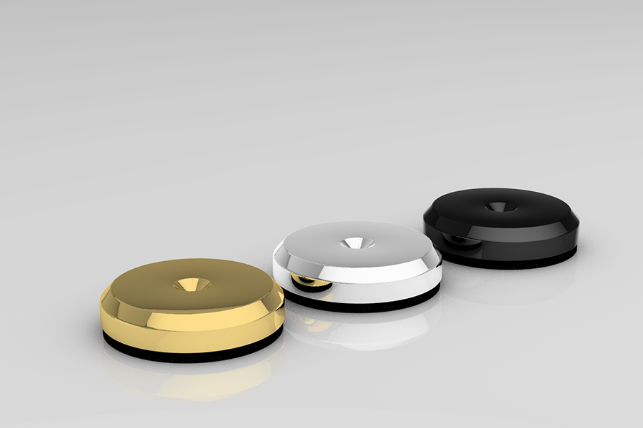 AUDIO SELECTION Discs, die praktischen Unterlegscheiben für Spikes und Kegel, Chrome