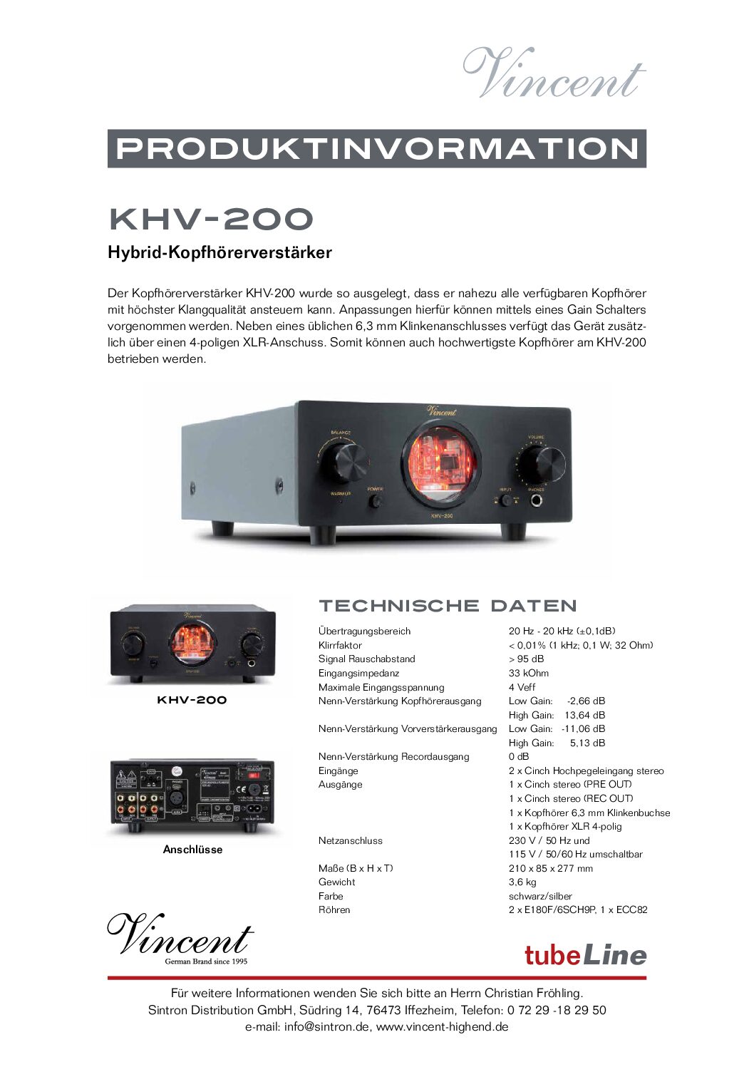 Vincent KHV-200 Hybrid Kopfhörerverstärker – Bild 6