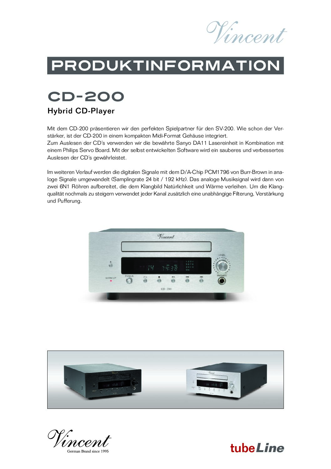 Vincent CD-200 Hybrid CD-Player – Bild 4