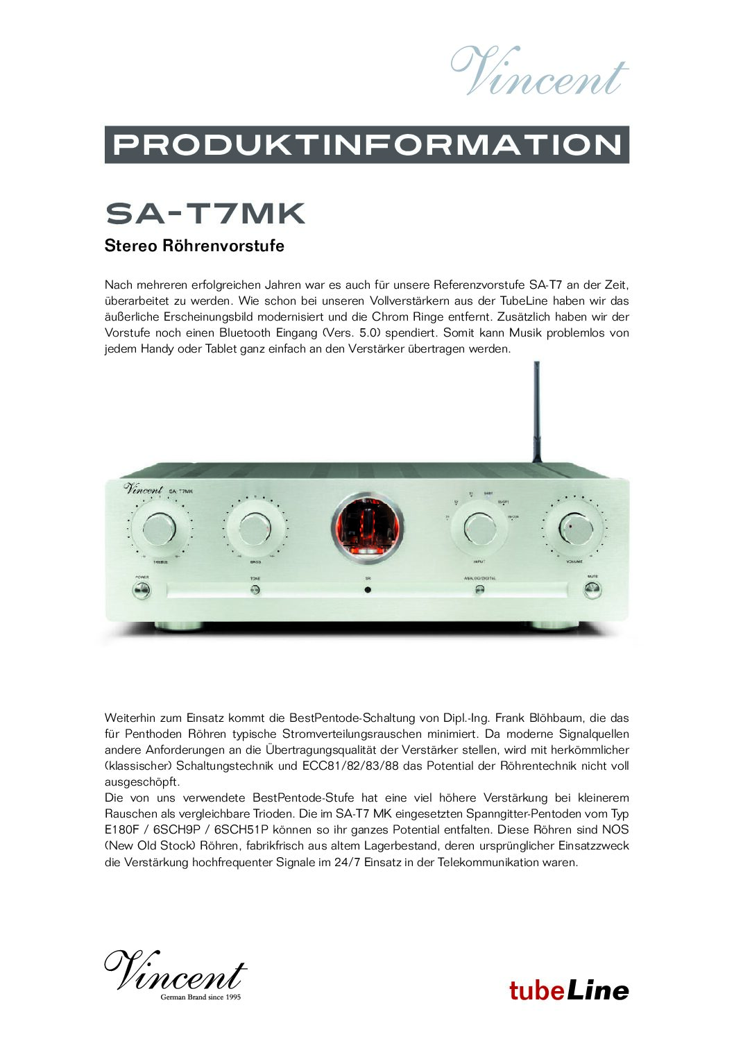 Vincent SA-T7 MK Röhrenvorstufe – Bild 4